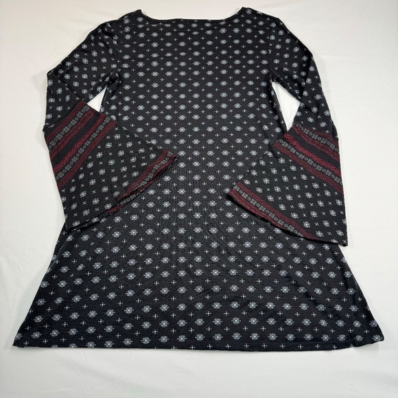 LOL Always Long Sleeve Knee Length Casual Dress Womens Size M Black Bell Sleeve - Picture 2 of 8